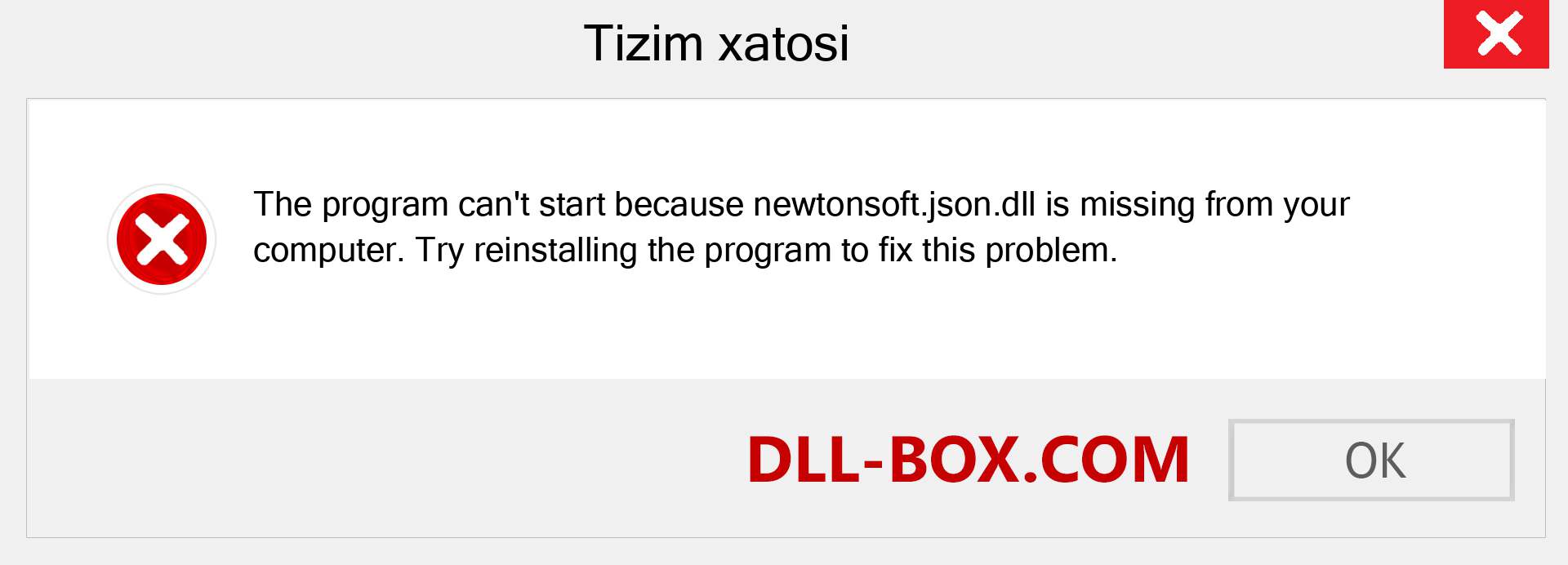 newtonsoft.json.dll fayli yo'qolganmi?. Windows 7, 8, 10 uchun yuklab olish - Windowsda newtonsoft.json dll etishmayotgan xatoni tuzating, rasmlar, rasmlar